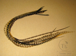 Перо Dry Fly (для сухих мух) 10 шт Grizzly Dun Variant крючки № 14 - 16