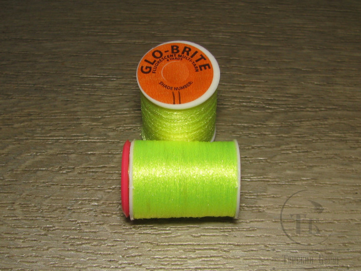 Волокно антрон Glo-Brite Multi Yarn 8 yards Phosphor Yellow Veniard #11