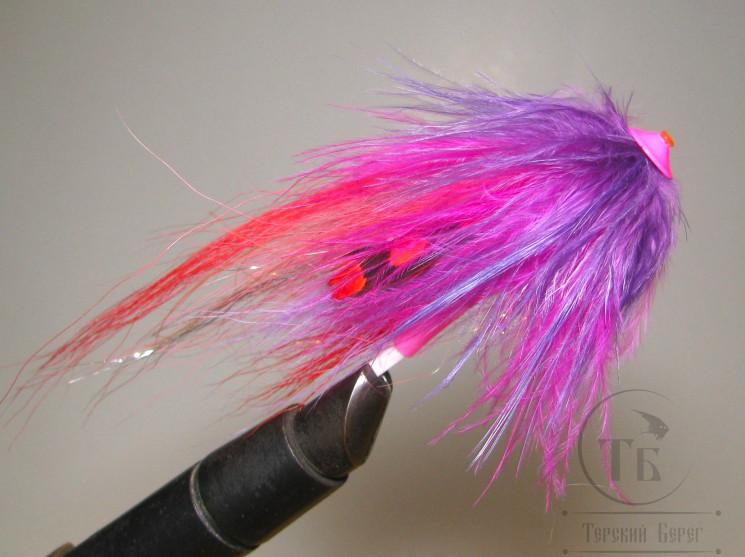 Муха лососёвая Turbo Pl. FF ( 6 ) Red Malvina T 8,0 mm. 11 sm.