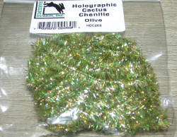 Кактусовая синель Holographic Cactus Chenille Olive Hareline