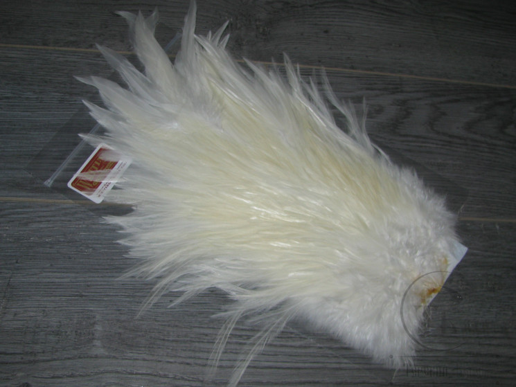  Седло петуха с широким пером Whiting Rooster Saddle 4BS White