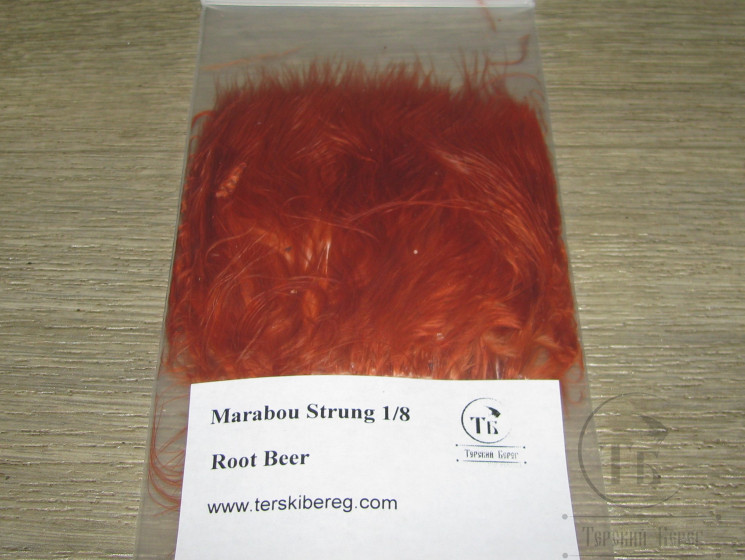 Мягкие пуховые перья Marabou Strung 1/8 OZ Root Beer Терский Берег