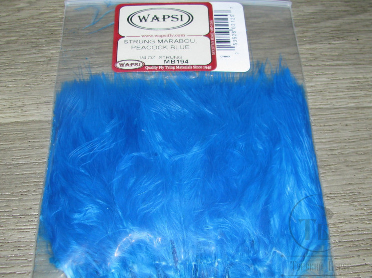 Мягкие пуховые перья Marabou Strung 1/4 OZ Peacock Blue ( Metz , Wapsi )  