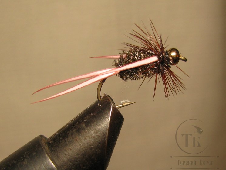 Муха нимфа Biot ( 76 ) Prince GH nymph Peacock Pink крючок № 12