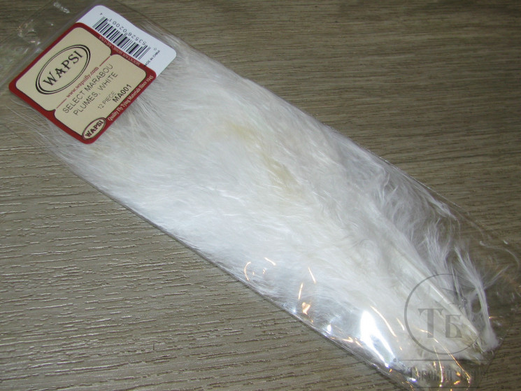 Марабу (отборные перья) select White 12 пер. Wapsi