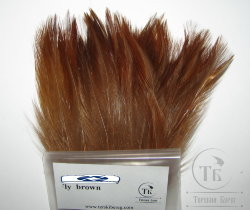 Перо скальпа петуха Коричневое (пнл) \ Strong neck hackle Brown Терский Берег