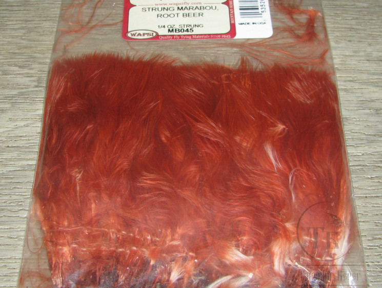 Мягкие пуховые перья Marabou Strung 1/4 OZ Root Beer ( Metz , Wapsi )