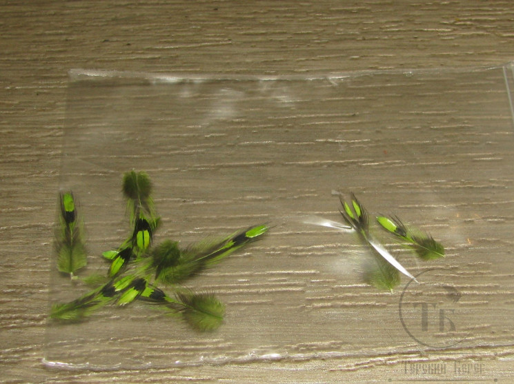 Перья джунглевого петуха Fl. Chartreuse ХSM 10 шт.