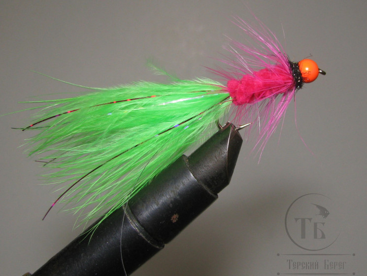 Муха Woolly Bugger Fluor ( Fl. Green / Fl. Pink / Fl. Orange ) № 6