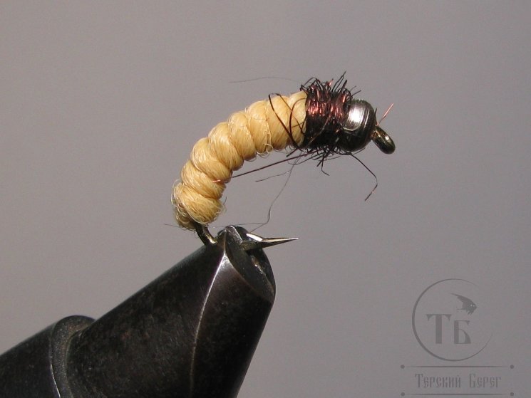 Муха нимфа Scud  ( 34 ) GH Ginger Nymph  крючок scud № 10