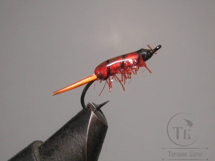 Муха нимфа Biot ( 43 ) EPO Biot nymph Red крючок Stim. № 14