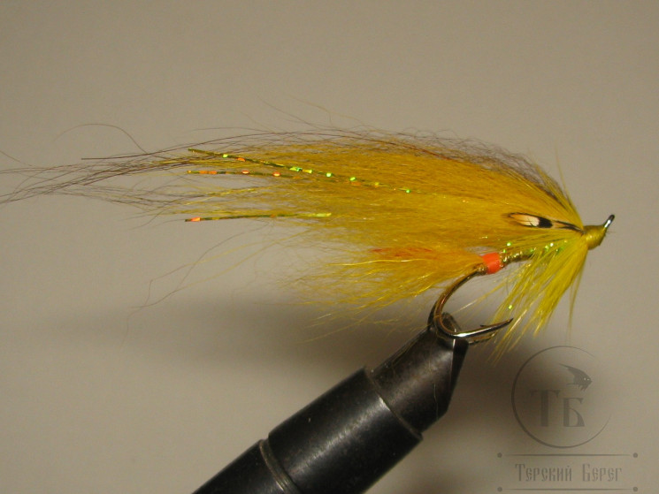 Mуха лососевая Banana ( 1 ) Teal Var. крючок Partridge Salar Silver № 1