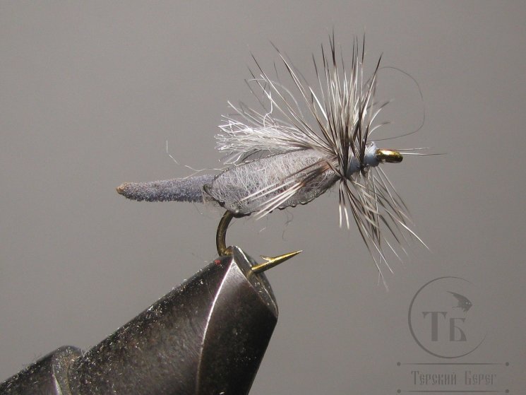 муха Mayfly ( 2 ) Grey Dry Wet кр. № 12