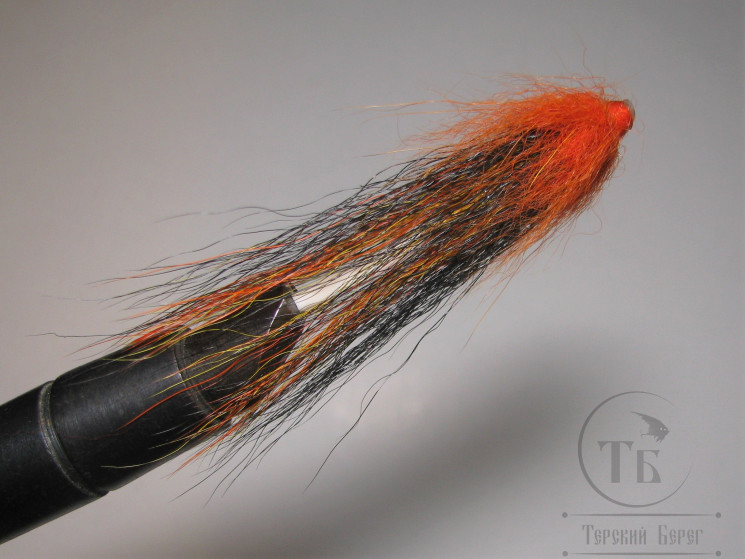 Муха лососёвая с "английским крылом" WG tube Mt. ( 100 A1 ) D 2,6 медь 1 дюйм Rusty Sunburst 