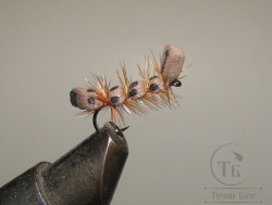 Муха Foam ( 8 ) Caterpillar Brown кр. № 14