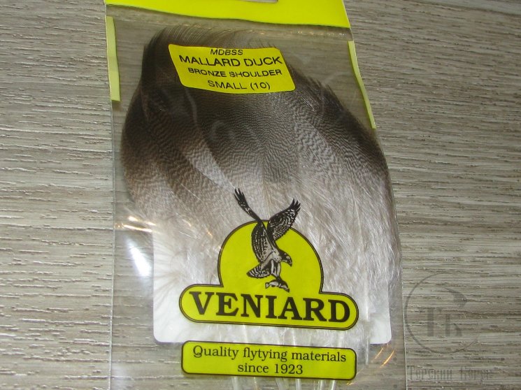 Перья селезня кряквы бронзовые Mallard Bronze Small (10) 5 пар Veniard