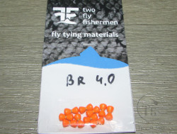 Глазки гантельки латунные Fl. Orange 4,0 mm (уп 10 шт)