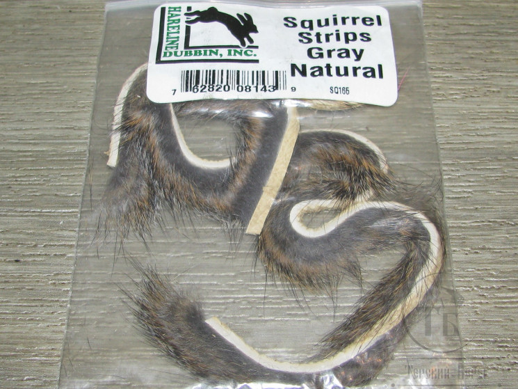 Зонкер белки Squirrel Strip Gray Natural Hareline
