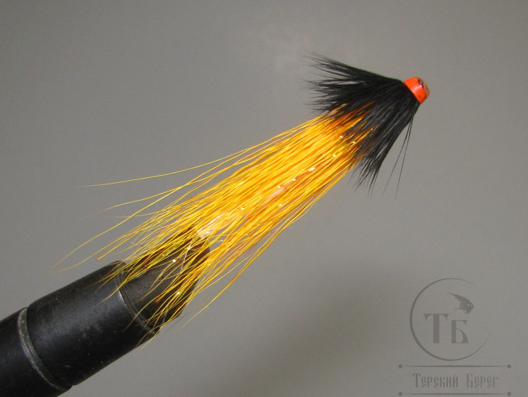 Муха лососёвая английское крыло WG Tube ( 53 Fl ) Plastic 1 1/4 дюйма Fl Orange Varzyga ( флюр оранжевая )