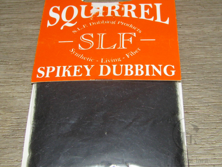 Squirrel Spikey SLF Dubbing Wapsi Black
