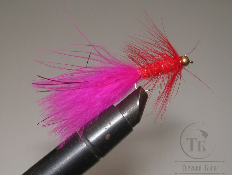 Муха Woolly Bugger Red Fl. Hot Pink / Красно - розовый № 8