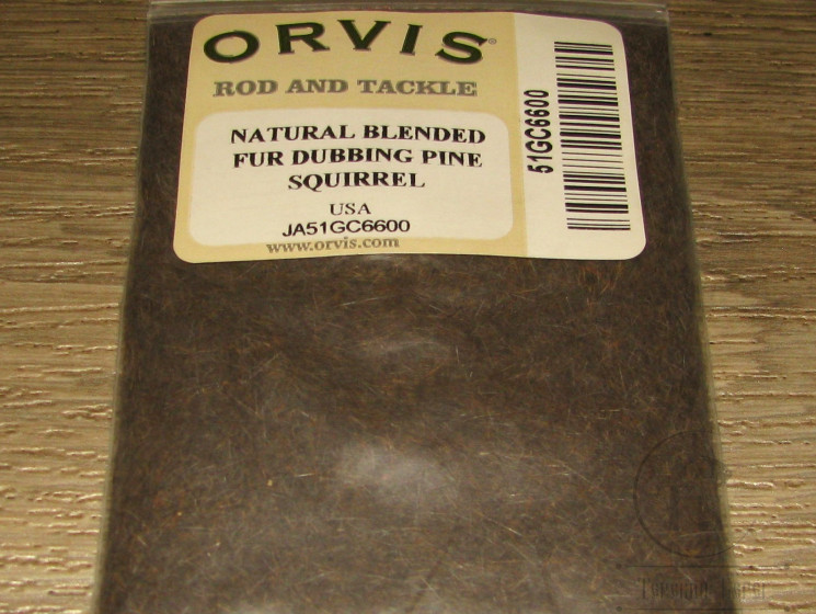 Даббинг еловой белки натуральный Natural Blended Fur Dubbing Pine Squirrel Orvis