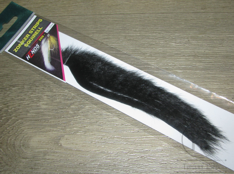 Зонкер белки Squirrel Strips Zonker 2,5 мм. 10 Black Hends