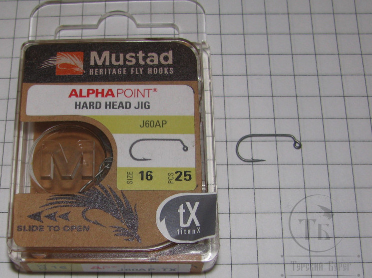 Крючок джиговый Hard Head Jig J60AP # 16 (25 шт.) Mustad
