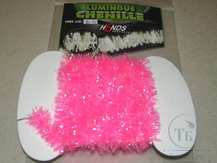 Светонакопительная синель Luminous Chenille 10 mm. 1 m Fl. Pink Hends LCH  16-10