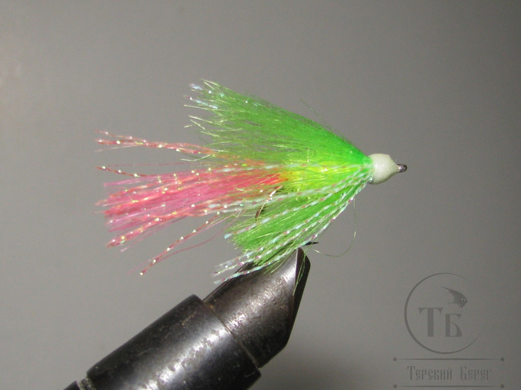 Муха стример фосфор ( 20 ) Green Pink SM Minnow Sea KH № 4