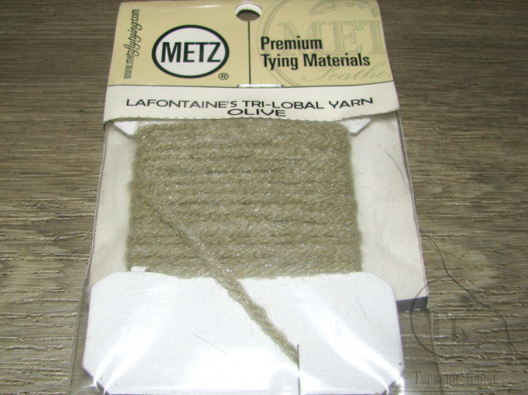 Трёхпрядная шерстяная нить Lafontaine Tri Lobal Yarn Olive Metz