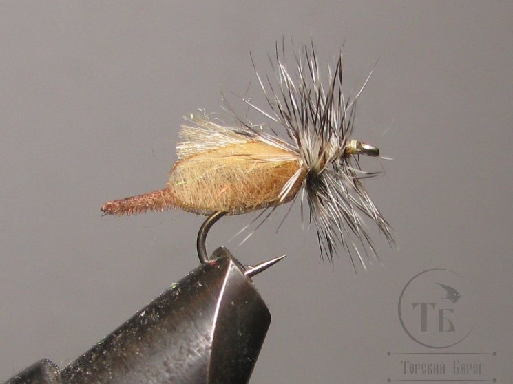 Муха Mayfly ( 5 ) Golden Tan Dry Wet кр. № 14
