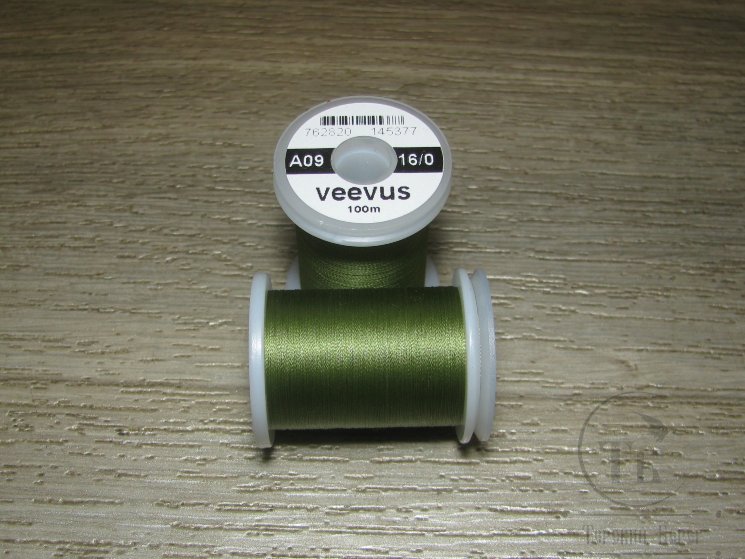 Монтажная нить Veevus 16/0  100 m Olive