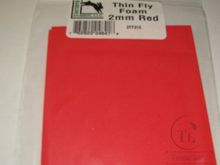 Пенка Thin Fly Foam 2 mm Red Hareline