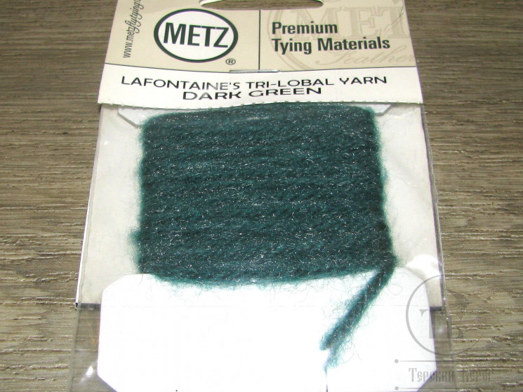 Трёхпрядная шерстяная нить Lafontaine Tri Lobal Yarn Dk Green Metz