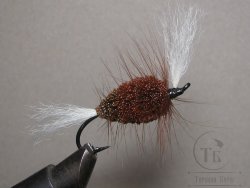 Муха лососёвая на одинарнике ( 7 ) Bomber Brown Classic кр. №4