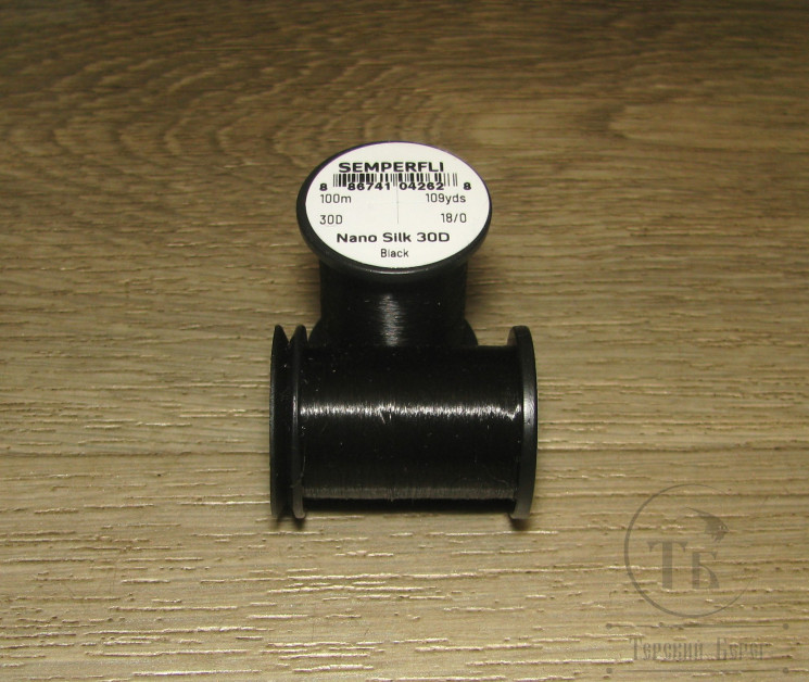 Монтажные нитки Nano Silk Ultra 30D 100 m. 18/0 Black Semperfli 