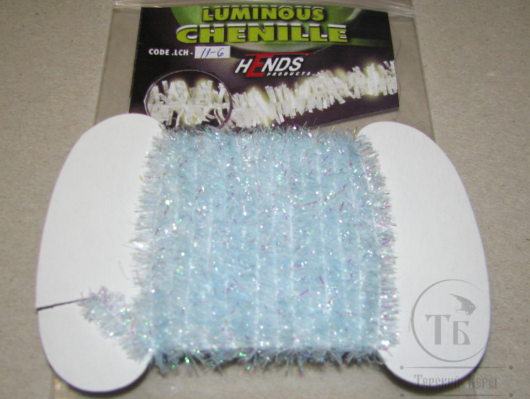 Светонакопительная синель Luminous Chenille 6 mm. 1.5 m Fl. Blue Hends LCH  11-6