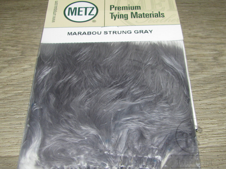 Мягкие пуховые перья Marabou Strung 1/4 OZ Grey ( Metz , Wapsi )