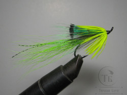 Муха лососевая на одинарном крючке ( 59 ) Shrimp Green Lander Kumho Salmon Black № 8