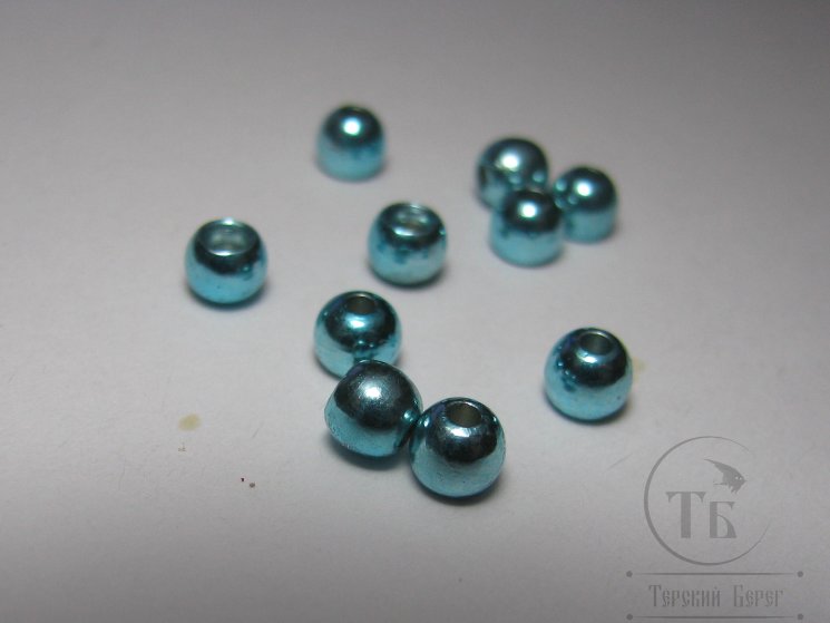 Шарик (головка) диам. 4,8 мм латунь Metallic Aquamarine (10шт)