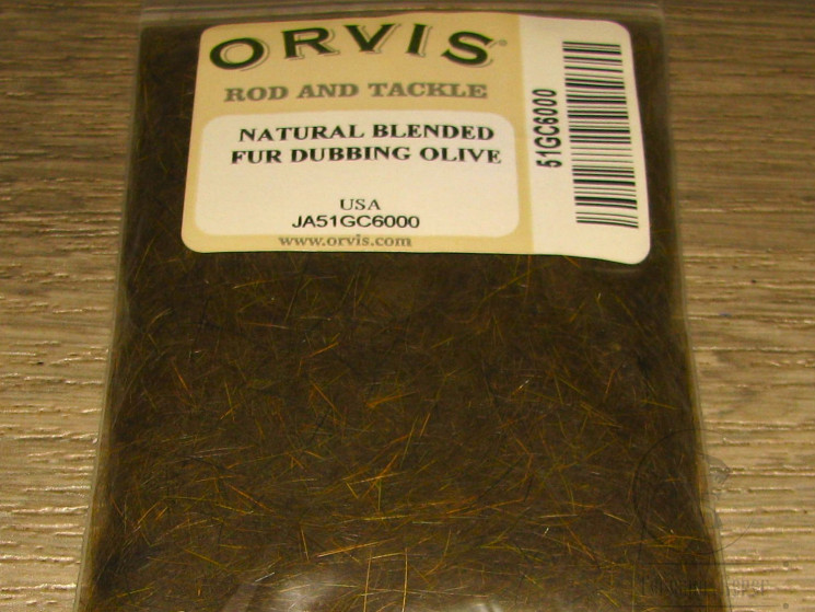 Даббинг оливковый натуральный Natural Blended Fur Dubbing Olive Orvis