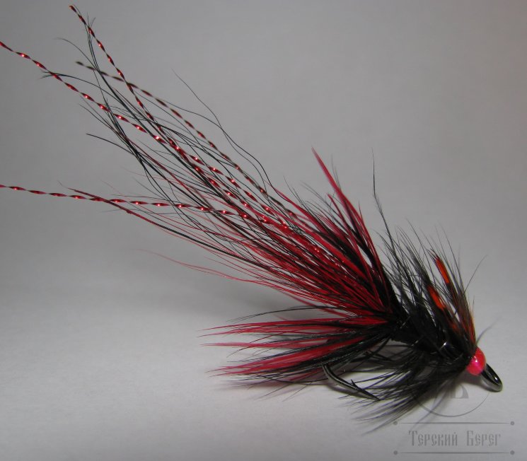 Муха лососёвая ( 24 ) Pot Belly Pig Black  Red Kumho № 6