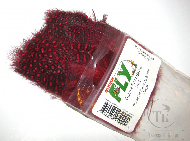 Перья цесарки Guinea Fowl Strong Red Super Fly