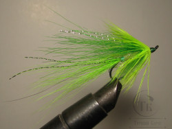 Муха лососевая на одинарном крючке ( 64 ) Spey Green Lander Kumho Salmon Black № 8