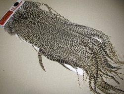 Седло Whiting Dry Fly Silver Grizzly