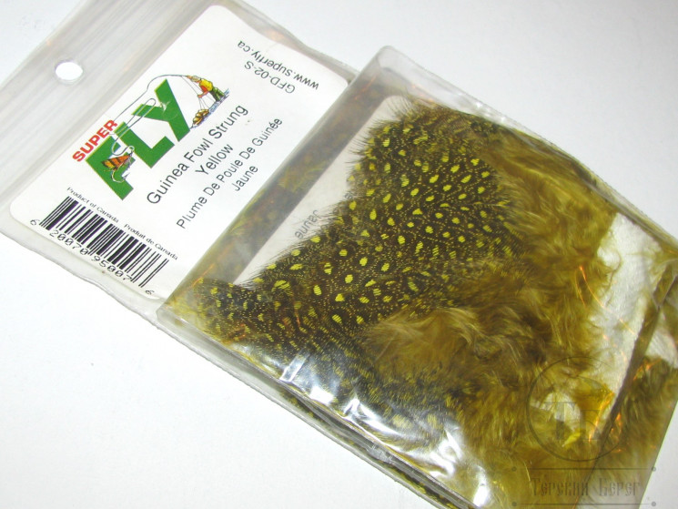Перья цесарки Guinea Fowl Strong Yellow Super Fly