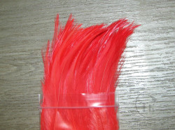 Перо скальпа петуха Флюр Красное (пнл) \ Strong neck hackle Fl. Red Терский Берег
