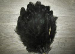 Перо курицы черное натуральное 1/2 Soft Hackle Natural Black