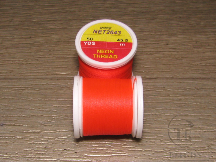 Нить для формирования тела Neon Thread NET 2643 UV Fl. Red 50 yds Hends 